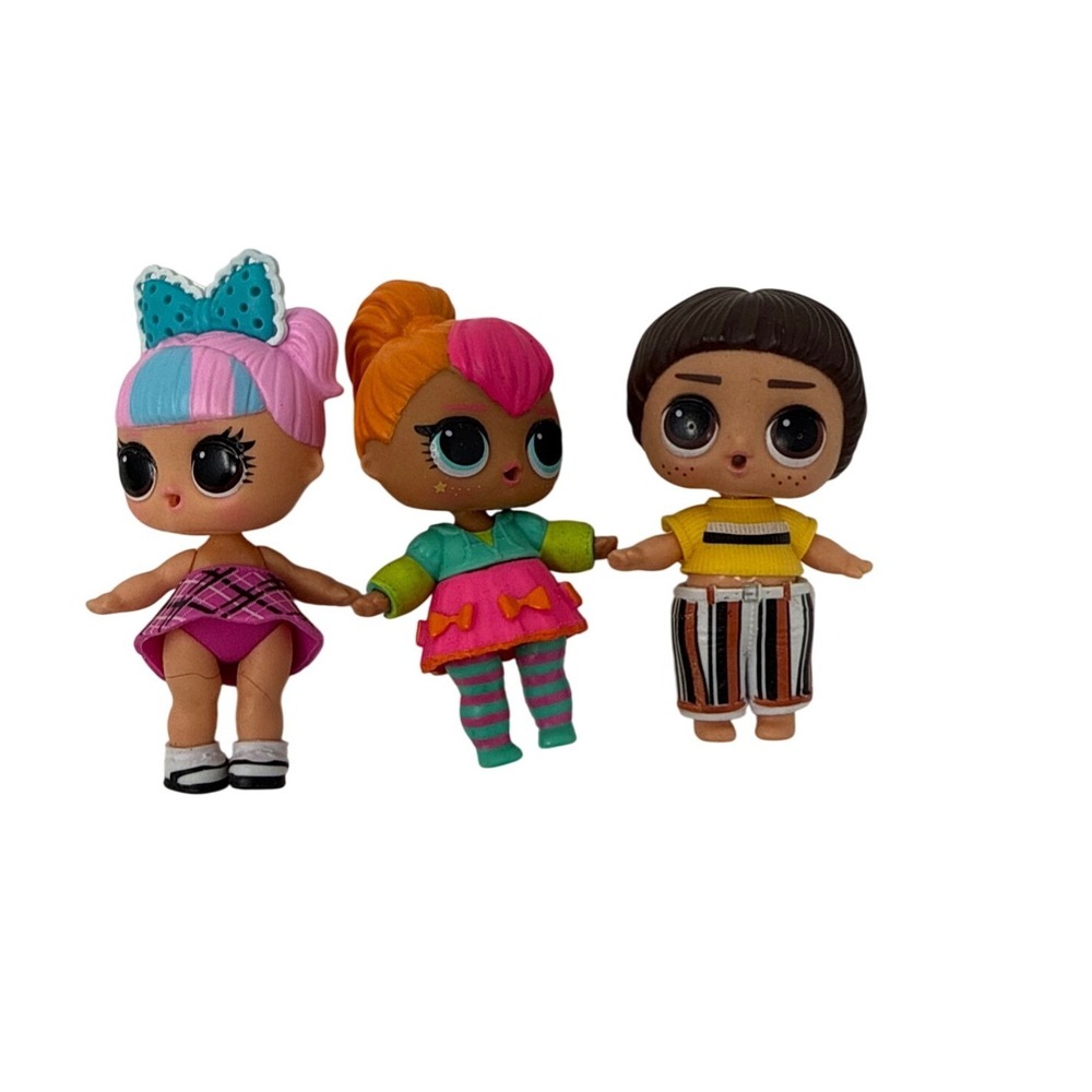 LOL Surprise Mini Dolls Lot of 3 Multicolor Plastic Figures Y2K Kidcore Kawaii